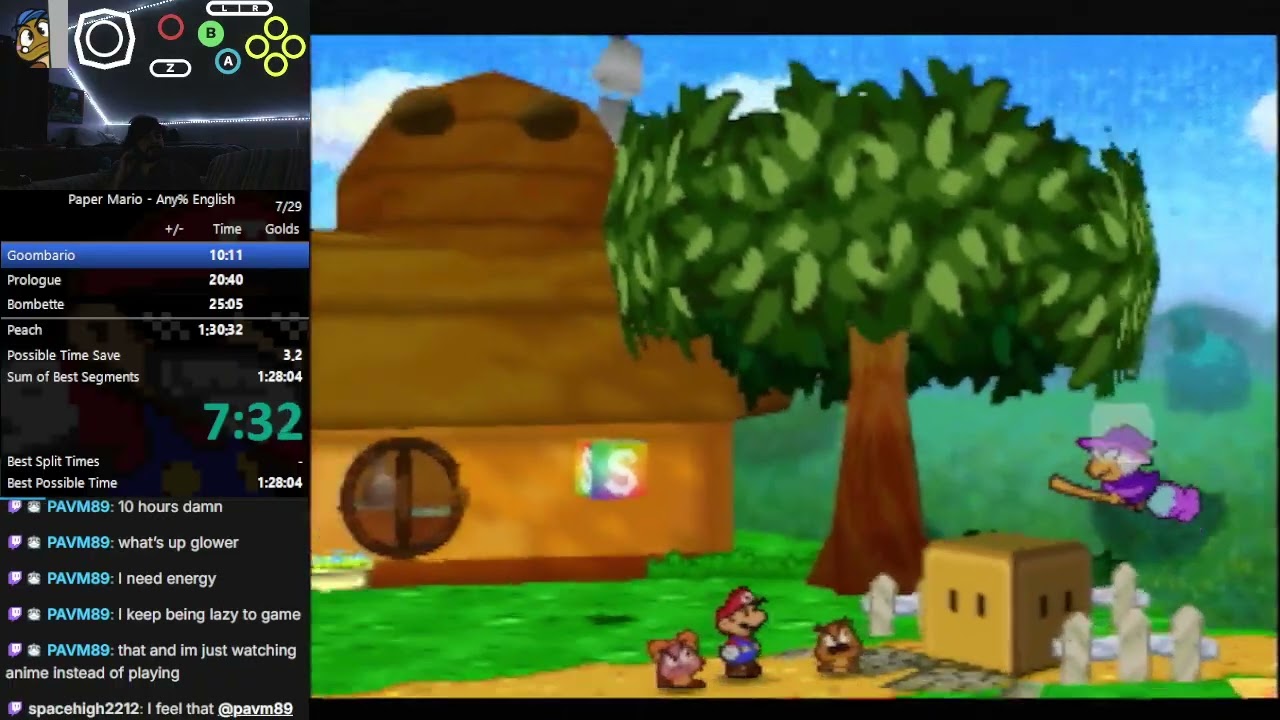 Paper Mario Any% (No ACE) Speedrun in 1:29:23