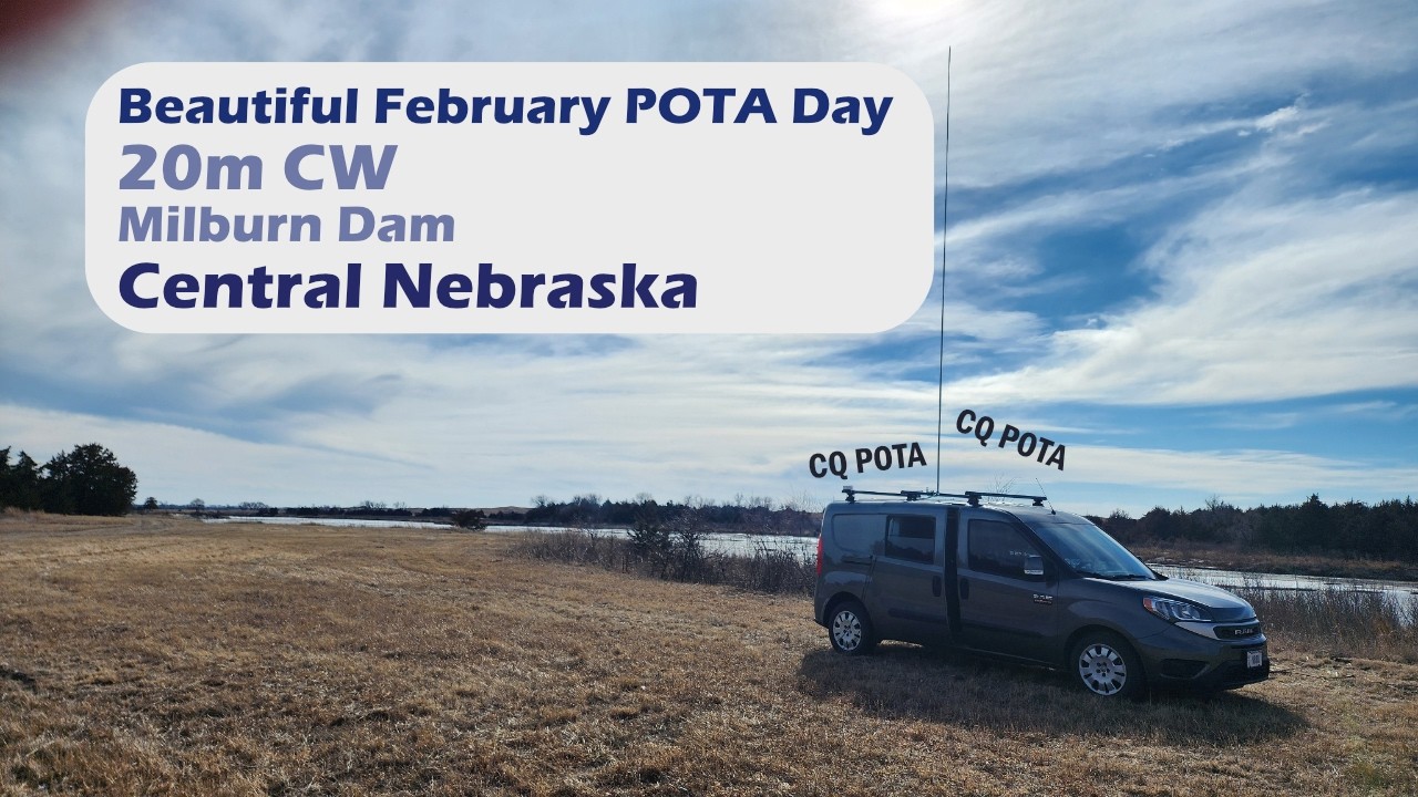 CW POTA Activation From Milburn Dam WMA - Morse Code 20m - NB0W Ham Radio - Parks On The Air
