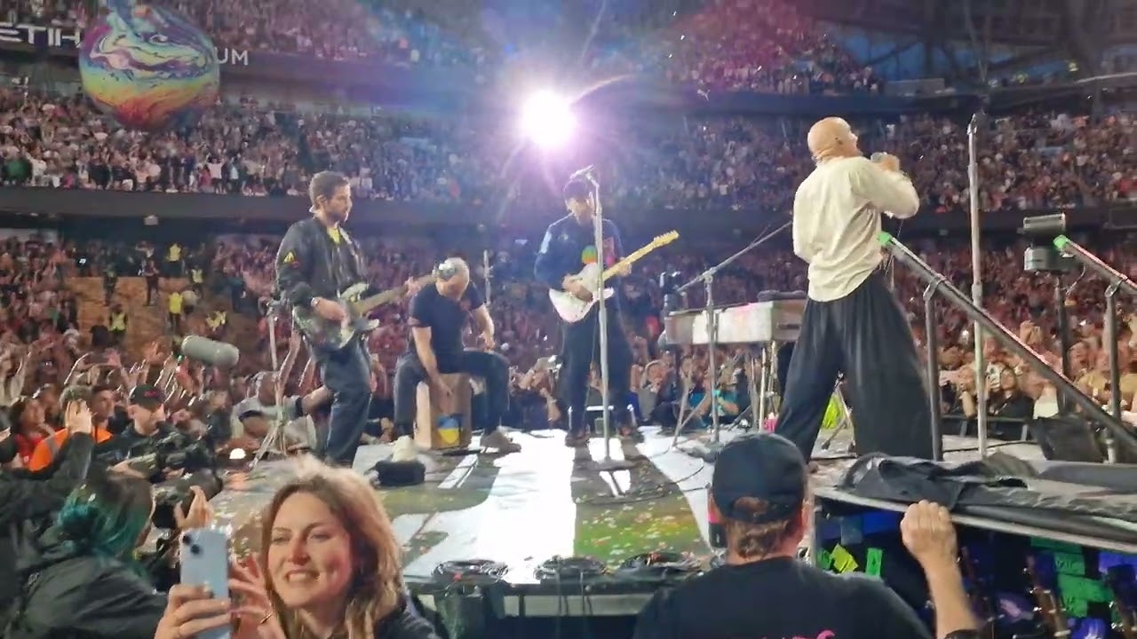 Coldplay Manchester Etihad 3rd June 2023 Sit Down with Tim Booth from James
