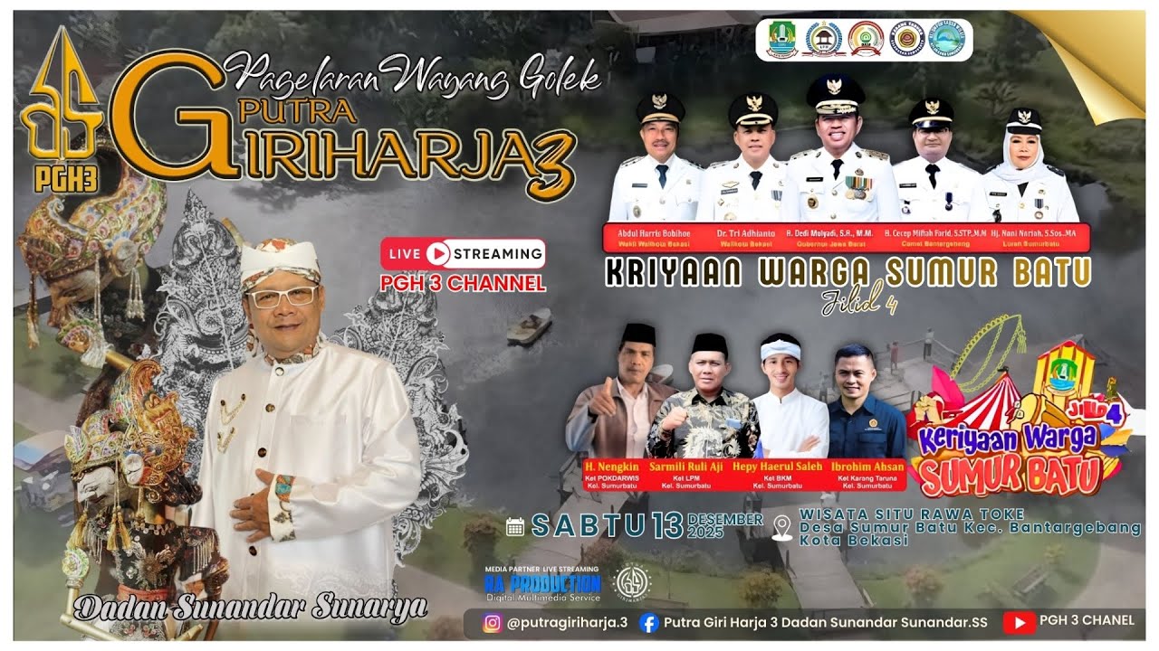 🎥Live Wayang Golek Putra  giriharja3 [PGH3] H. Dadan Sunandar S - Bantargebang Bekasi