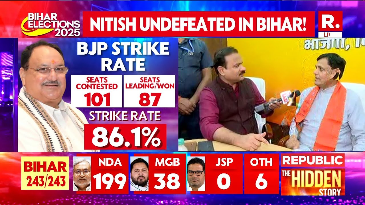 Bihar Election 2025 Updates LIVE: Celebration At BJP HQ | NDA Victory | Results With Arnab