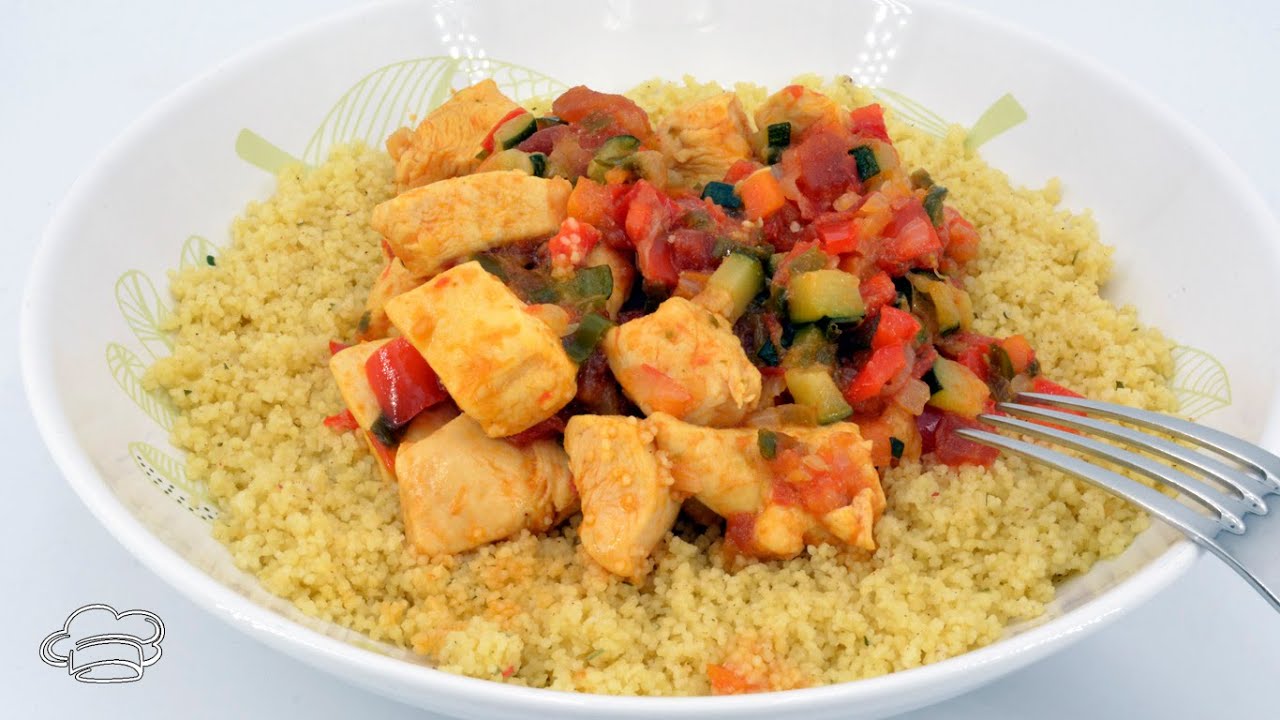 Receta de cuscús con pollo y verduras, receta fácil y rápida