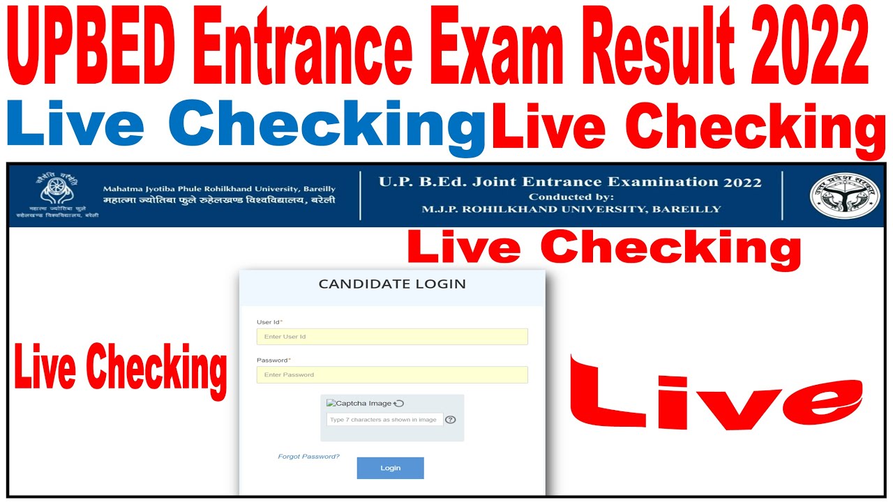UP Bed Exam Result 2022 UP BED Entrance Exam Result 2022