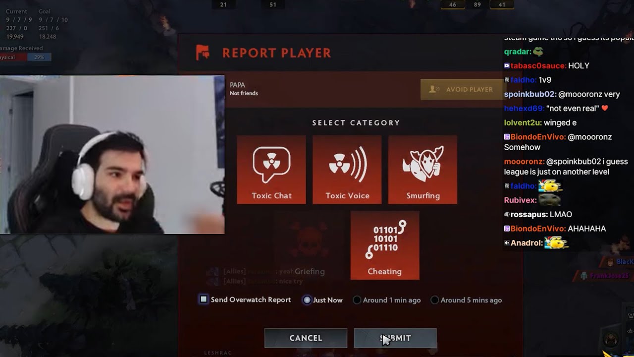 tarzaned flames his coach after getting inted in Dota 2 for the first time (and you can't surrender)