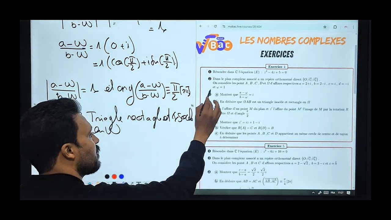 Solution exercice 4 nombres complexes 