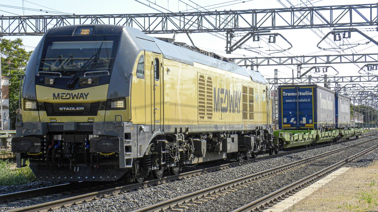 337-003 de Medway con la autopista ferroviaria de prueba a Abroñigal pasando por Manzanares