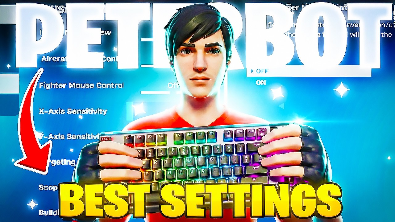 BEST Chapter 7 Keyboard & Mouse SETTINGS, Sensitivity + Keybinds In Fortnite! (PETERBOT SETTINGS)