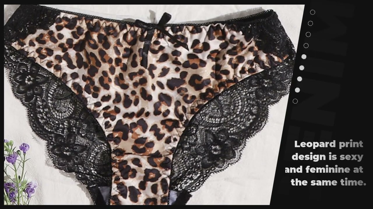 Fashion Lace High Quality Leopard Print bra set A3158