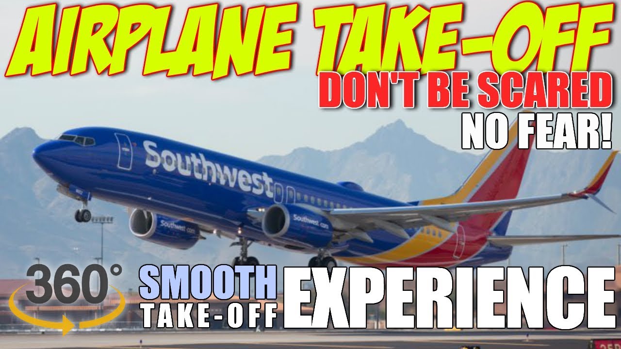 Airplane Take-Off (737 Boeing): 360 VIDEO | LOOKING-OUT-the-WINDOW | Reduce Your Fear of Flying!