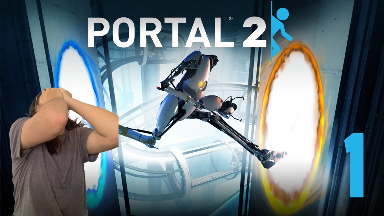 Portal 2 Co-Op Mode Gameplay (Part 1)- 2 OVER THINKERS OVERTHINKING