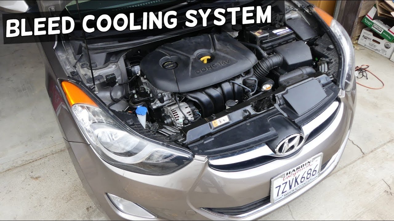 HOW TO BLEED COOLING SYSTEM ON HYUNDAI ELANTRA 2011 2012 2013 2014 2015 2016 2017
