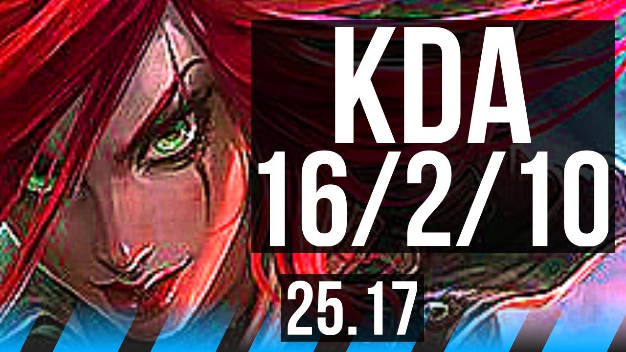 KATARINA vs ZOE (MID) | 16/2/10, 6 solo kills, Legendary, 600+ games | KR Master | 25.17