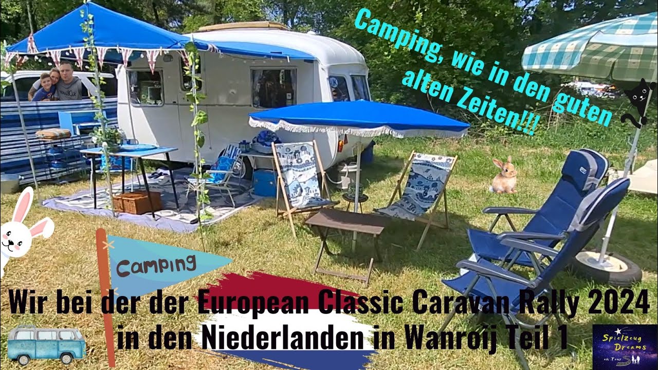 European Classic Caravan Rally ECCR 2024 in der Niederlande Wanroij #1 Wohnwagen der Vergangenheit