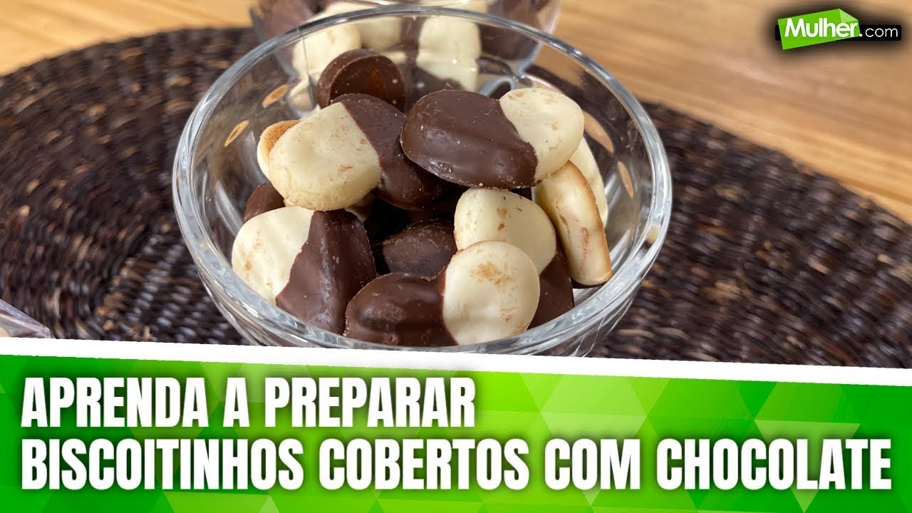Aprenda a preparar deliciosos biscoitinhos cobertos com chocolate
