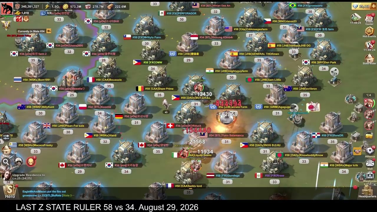 LAST Z STATE RULER Server 58 vs 34 Exploding HQ Compilation