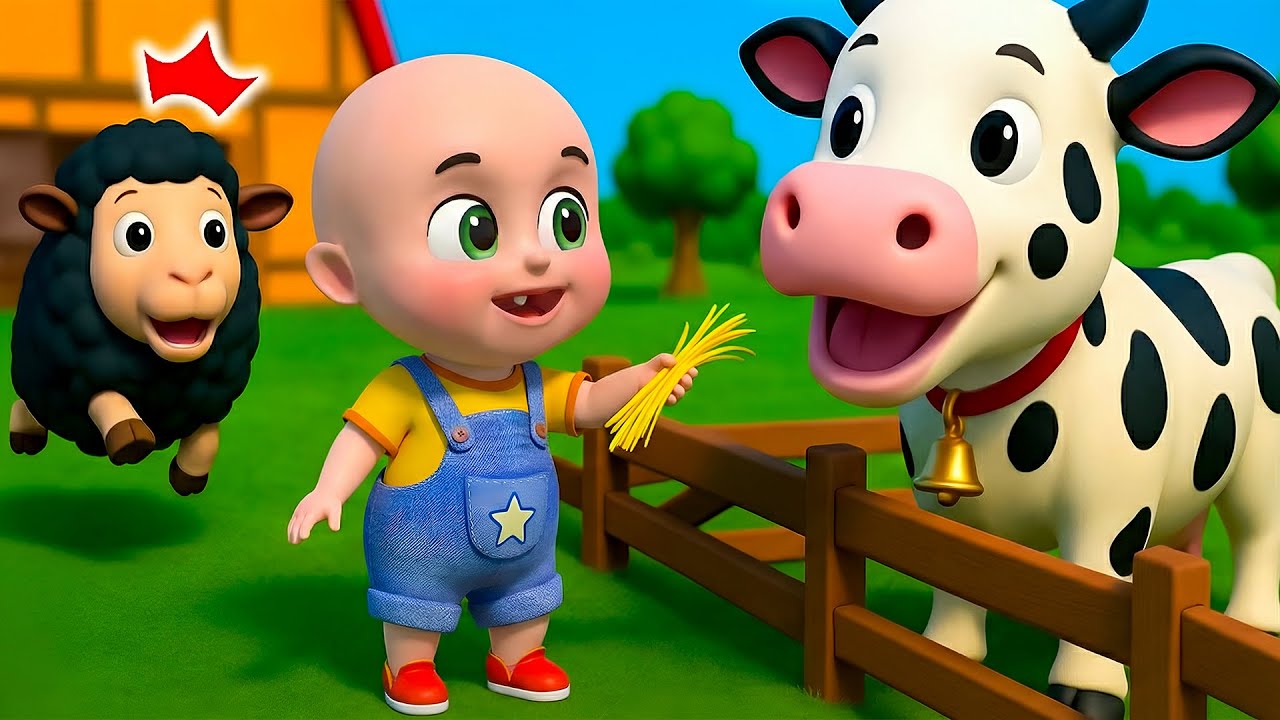 Old MacDonald Song With Farm Animals | Cow, Hen, Ducks, Sheep |  New Compilation Kids Rhymes