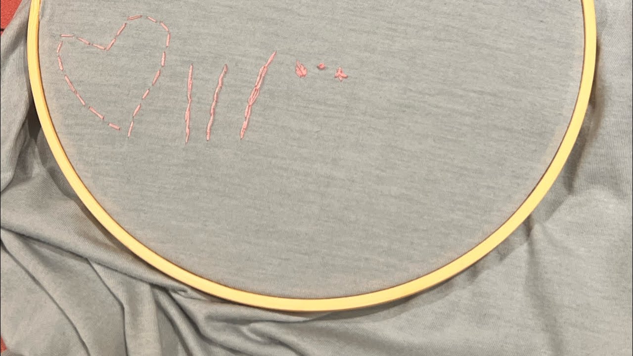 Learning embroidery on clothes. Day 1