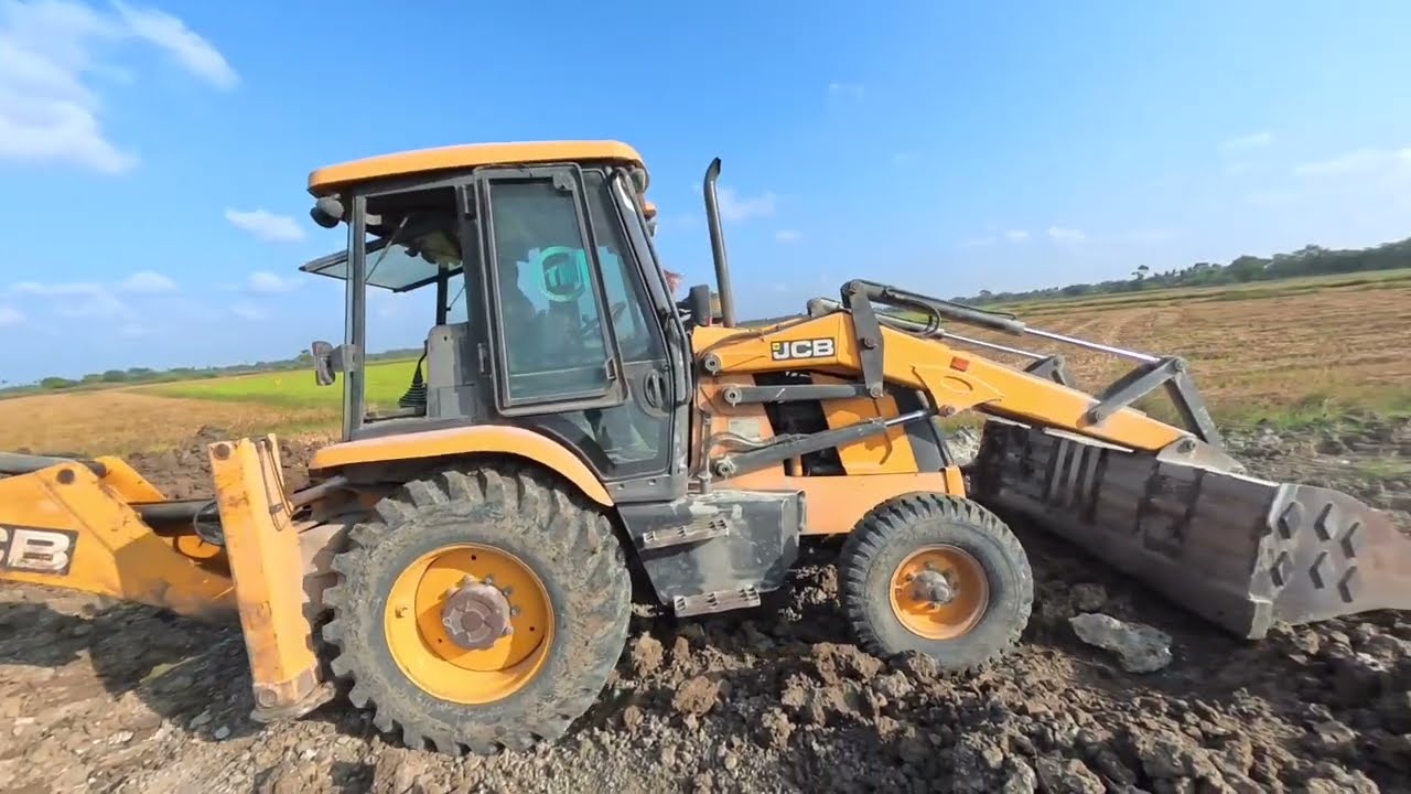 JCB 3DX || Railway Retaining Wall Foundation Work with  Backhoe Loader.