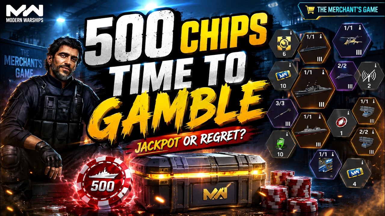I Gambled 500 Chips in Merchant's Game!☠️| Modern Warships