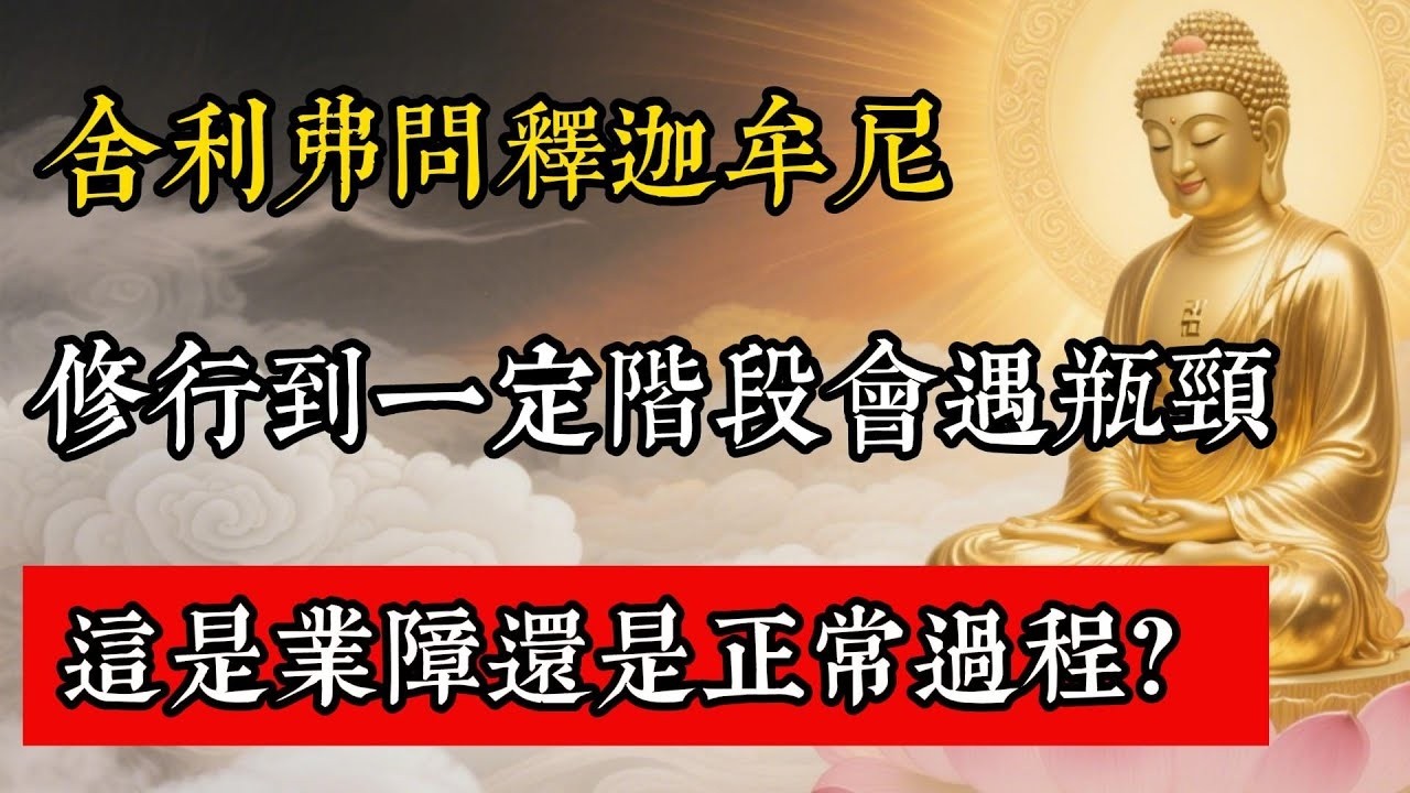 舍利弗問釋迦牟尼：修行到一定階段會遇瓶頸，這是業障還是正常過程？#佛教 #佛家 #佛法 #佛學知識 #佛學智慧 #修心修行 #佛教文化 #禪悟人生 #傳統文化