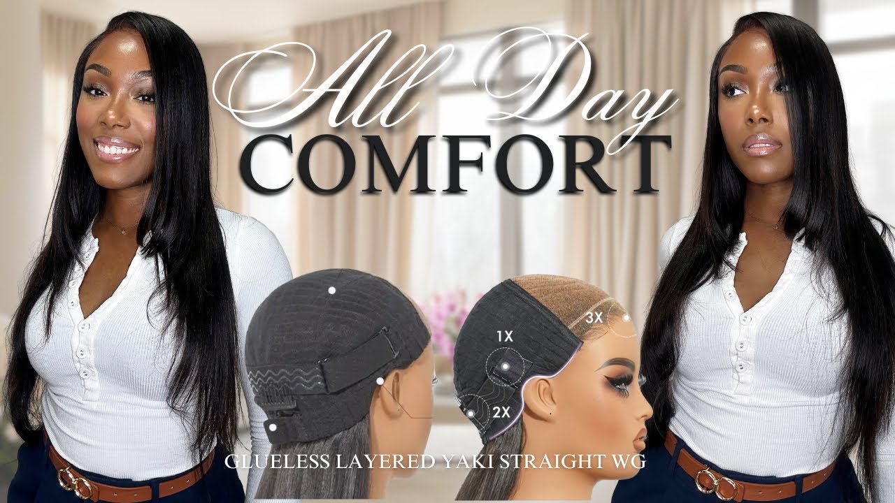 NEW Layered Yaki Straight All Day Comfort Wig