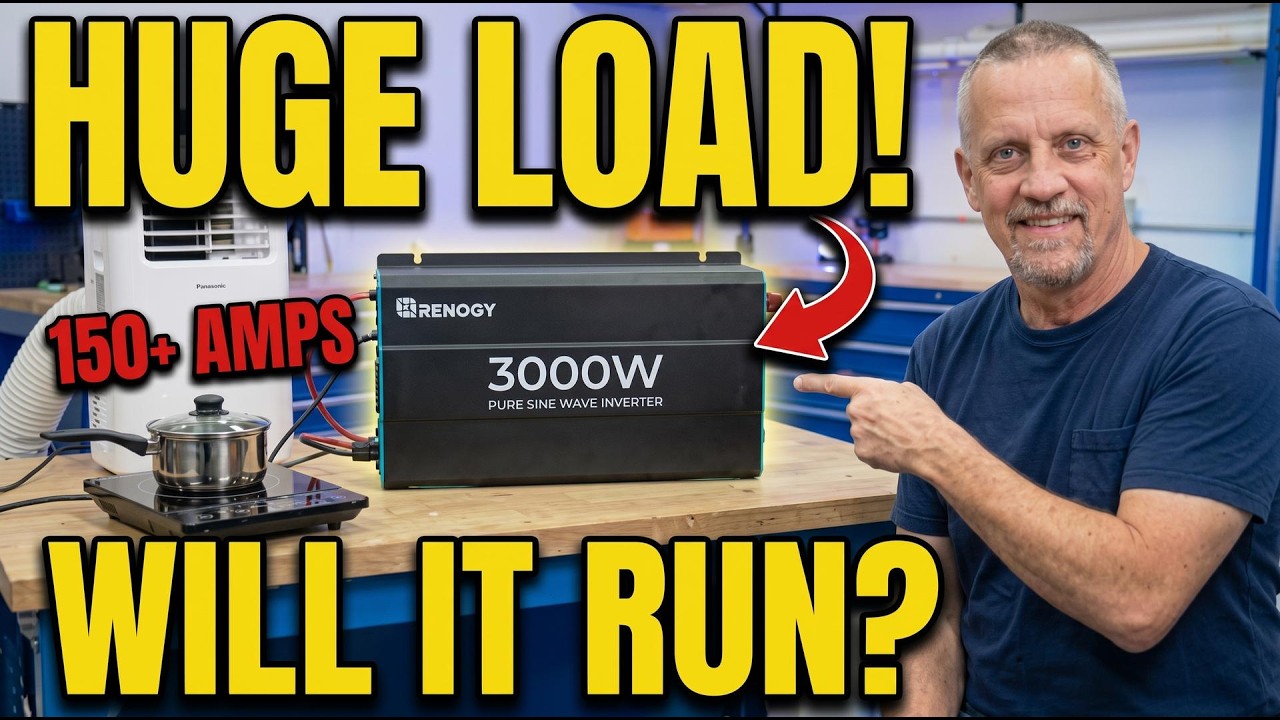 Renogy 3000W Inverter Stress Test! (Will It Run My AC?)