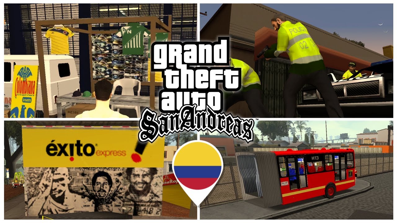 LE INSTALÉ MODS COLOMBIANOS A MI GTA SAN ANDREAS! (Final épico xd)