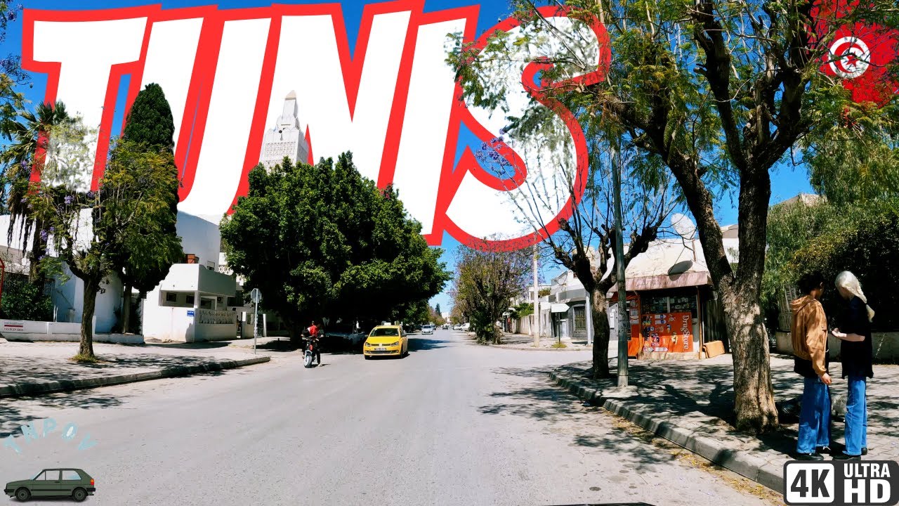 Manar, Place Pasteur And Berges du Lac, Tunisia 🇹🇳 4k