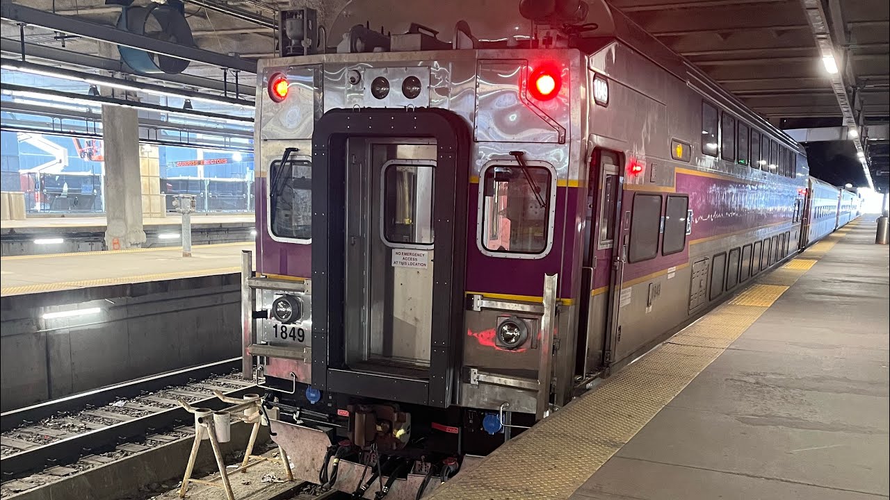Riding MBTA commuter rail Kingston line from Kingston, MA to South station