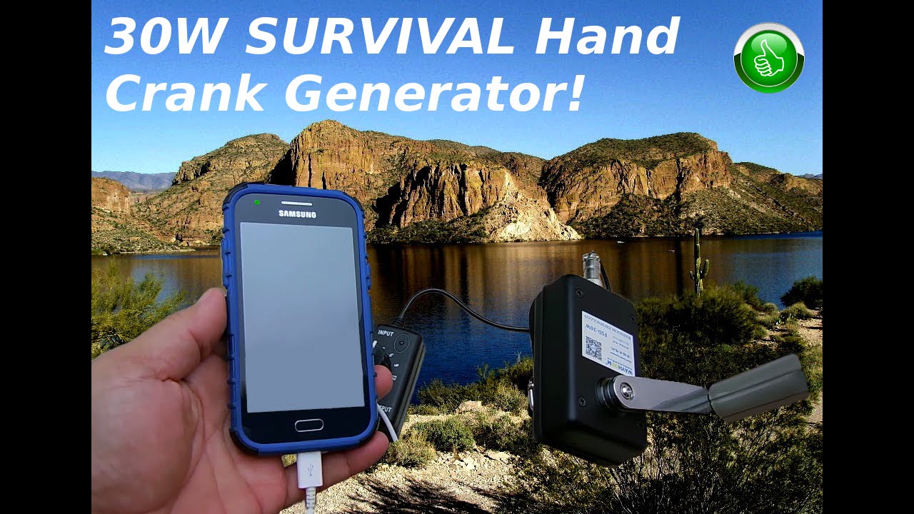 Survival 30W Hand Crank Generator(Phones/Tablets & More)