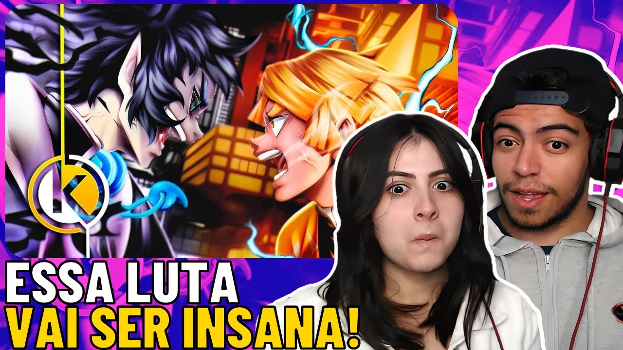 Zenitsu Vs Kaigaku (Kimetsu No Yaiba) - Luz & Escurid&atilde;o | Okabe feat. @AniRap | REACT