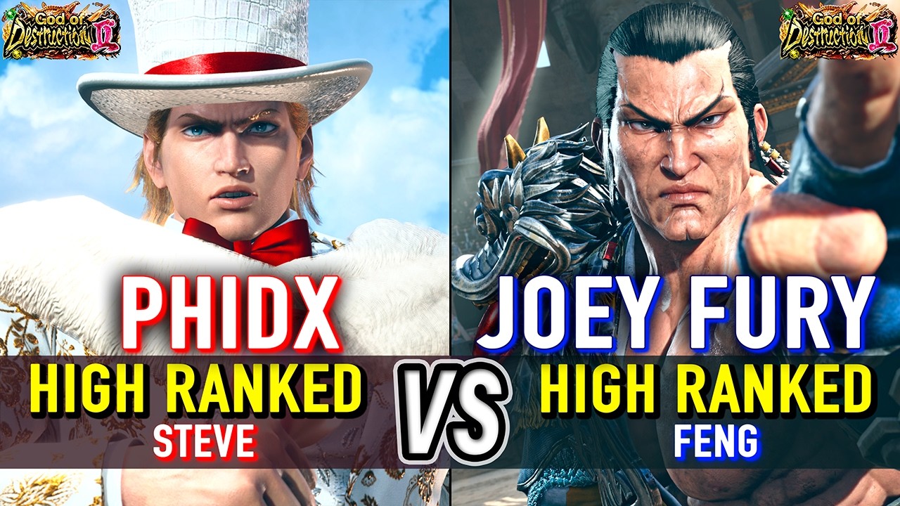 T8 🔥 PHIDX (Steve) vs JOEY FURY (Feng) 🔥 Tekken 8 High Level Gameplay