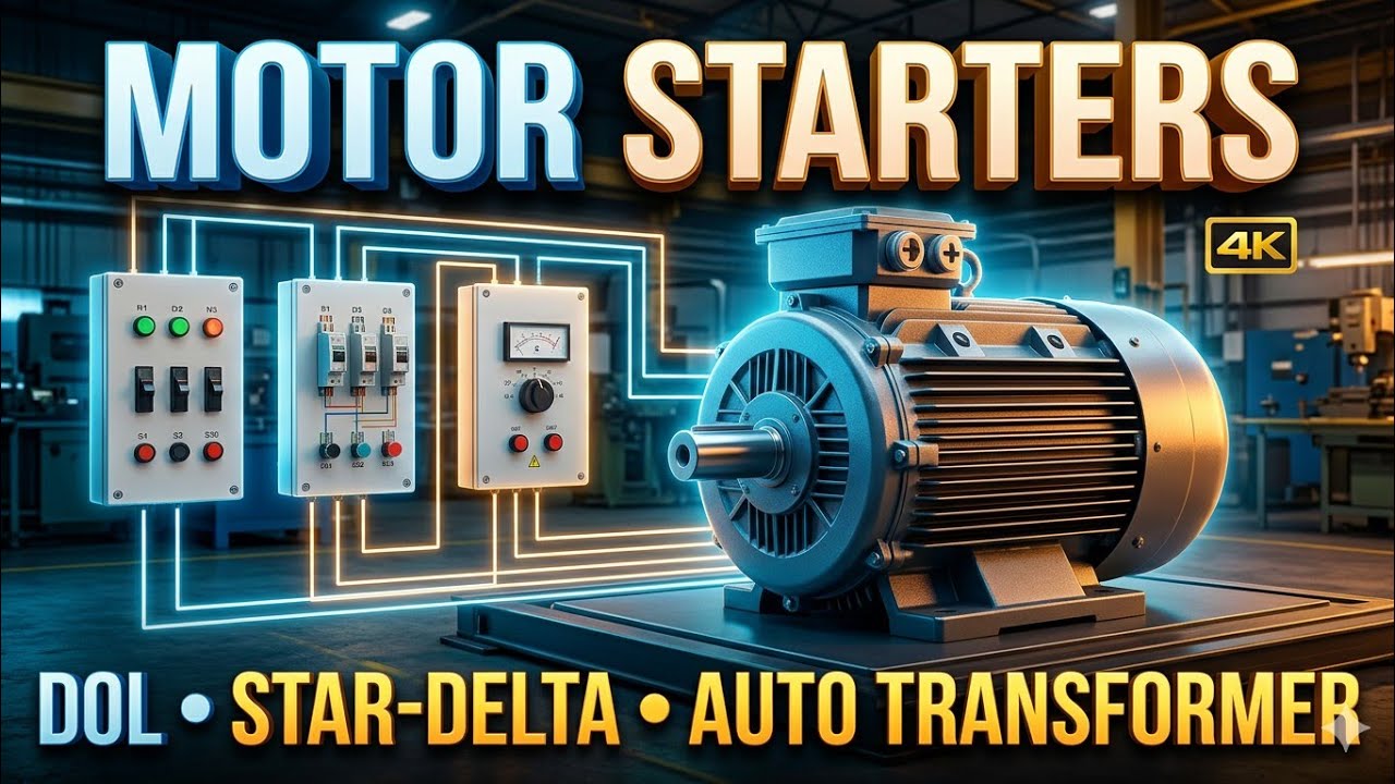 DOL STAR-DELTA & AUTO TRANSFORMER STARTERS OF 3 PHASE INDUCTION MOTOR @JitendraSingh0786