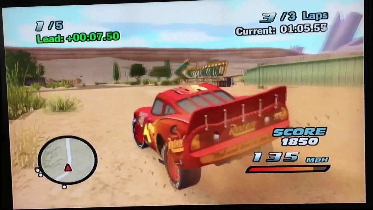 Cars: The Video Game (Wii) | Lightning McQueen - Doc’s Check Up | 3 Laps Road Race