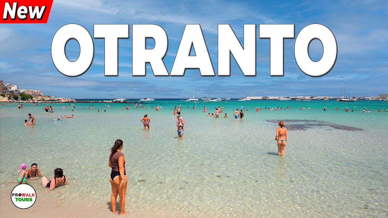 Otranto, Italy 4K Walking Tour | Beautiful Old Town & Turquoise Sea