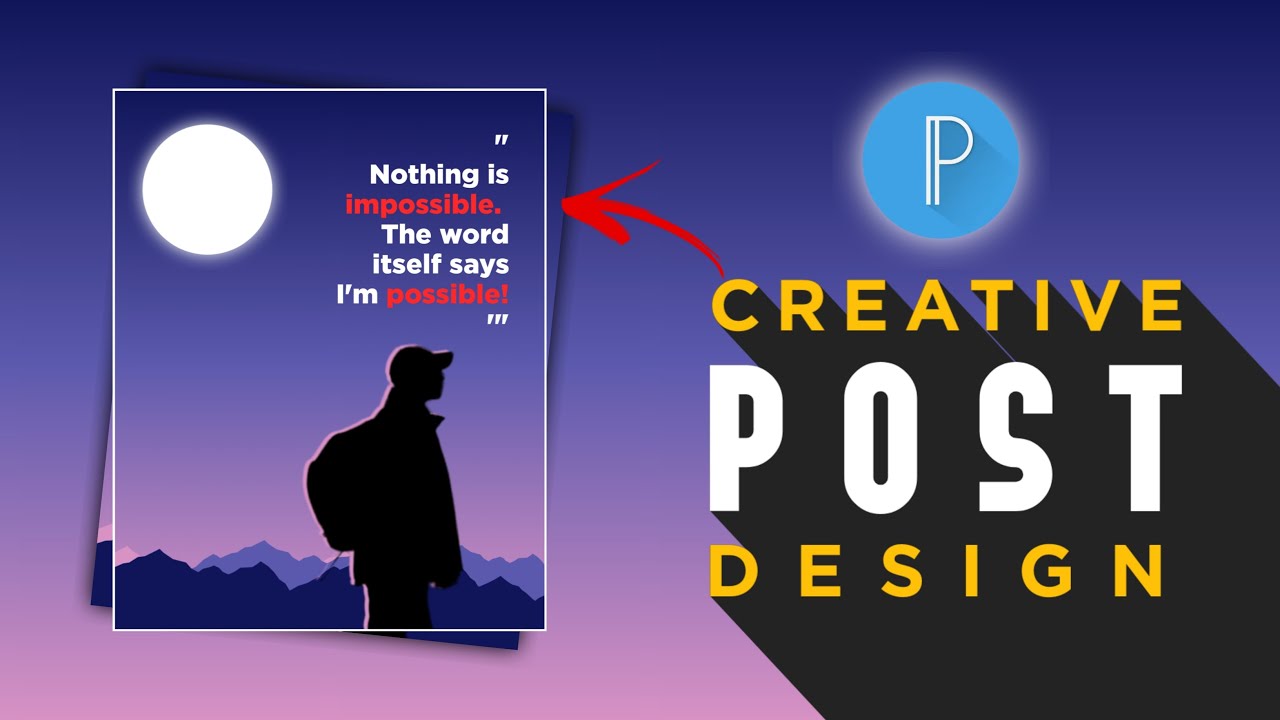 Creative Post Design || Pixellab Tutorial