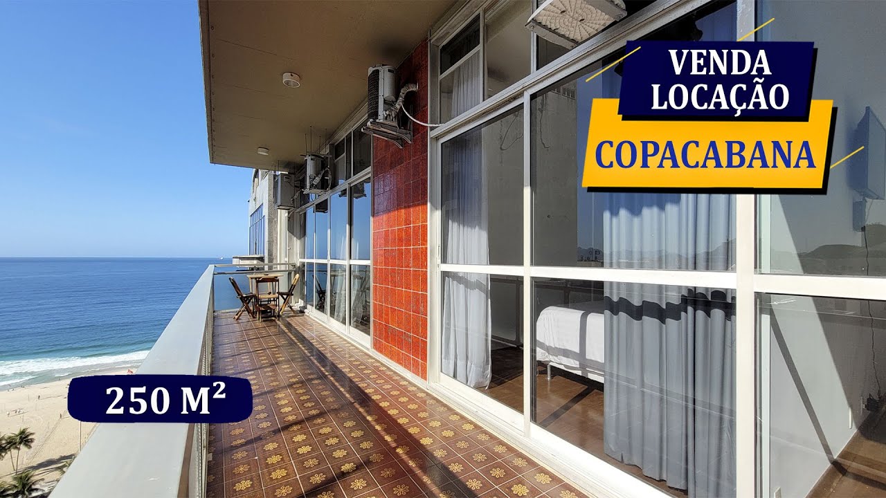 COPACABANA QUADRA DA PRAIA I 250M² ALTO PADRÃO TODO REFORMADO I 4 QUARTOS 3 VAGAS