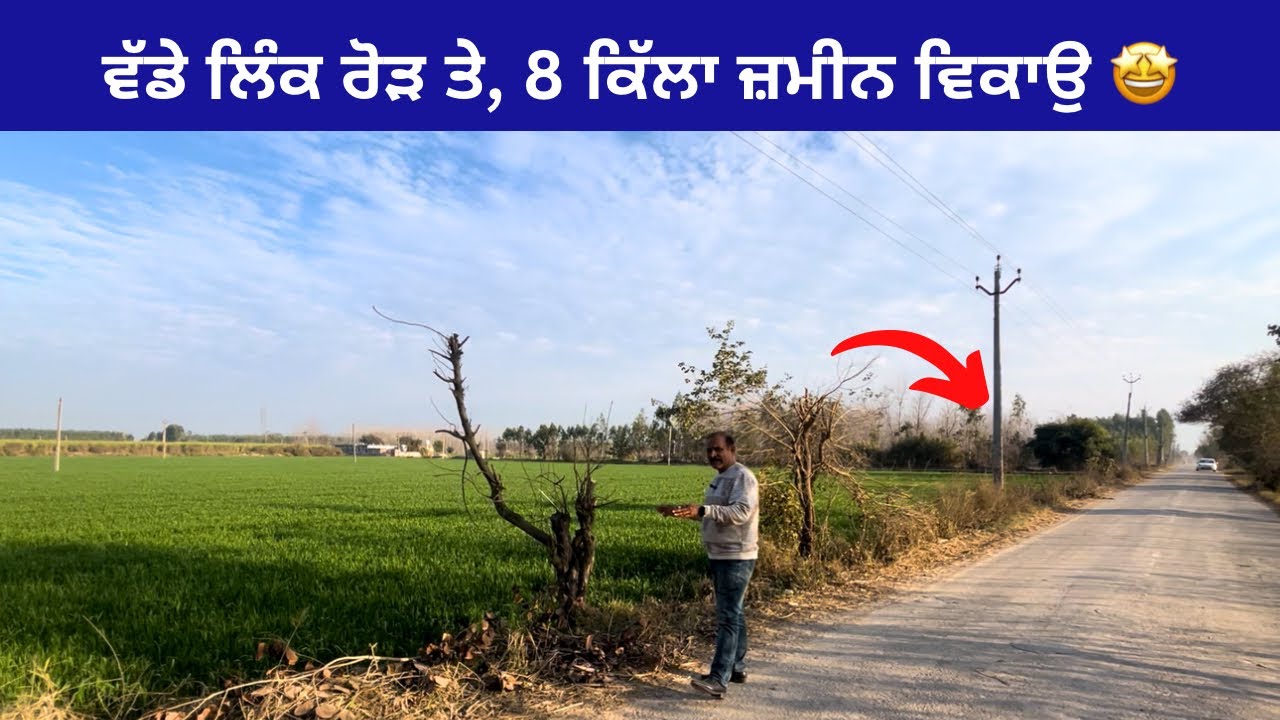 8 acres land for sale on link road in Hoshiarpur Punjab 🤩Video no: 172