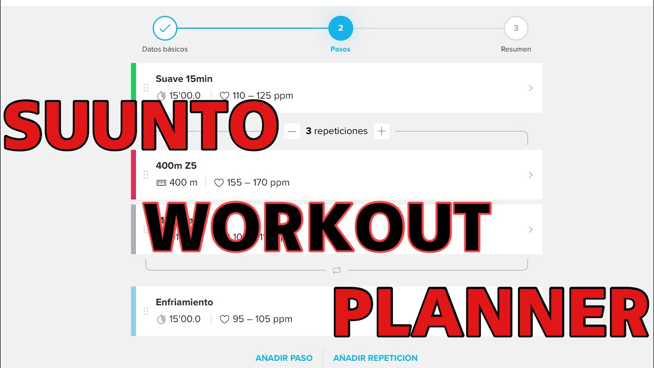 SUUNTO WORKOUT PLANNER