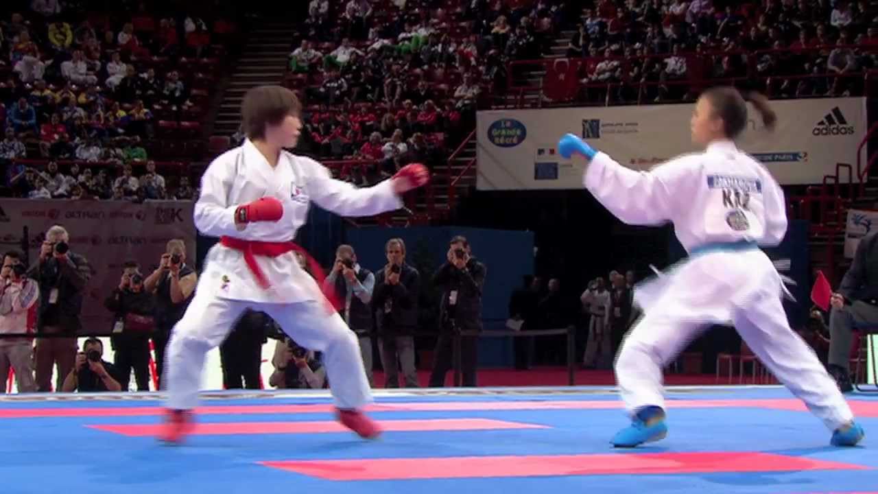 Bronze Female Kumite -55kg. Miki Kobayashi vs Sabina Zakharova. World Karate Championships 2012