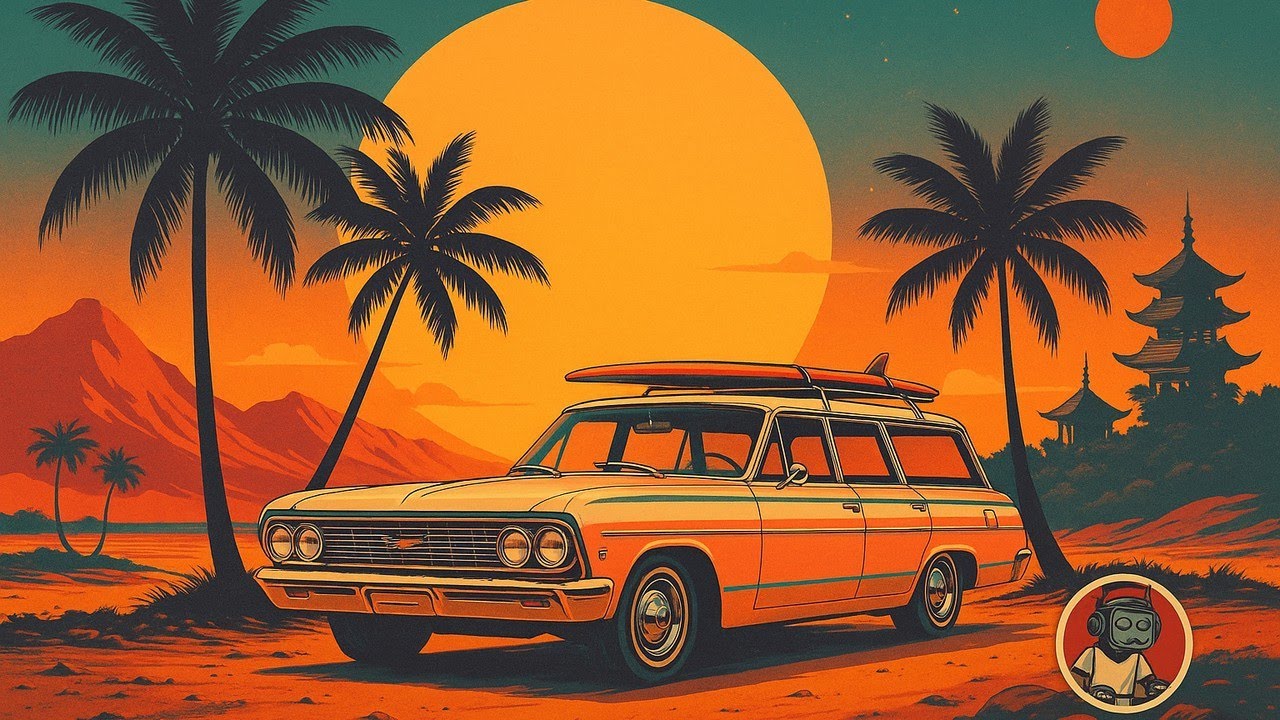 Psychedelic Melodic Retro Surf Rock | Eastern & Western Mixture Roadtrip Brainwave Vibes