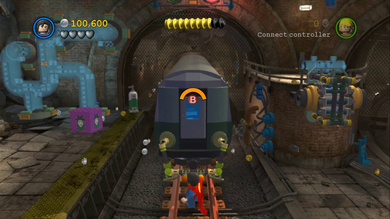 LEGO Batman 2 DC Super Heroes 100% Guide - Underground Retreat (All Minikits, Citizen in Peril)
