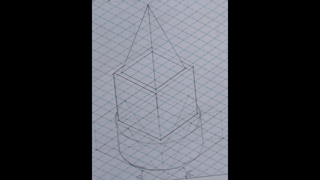 Prob ISO 7 square pyramid is placed on cube which in turn on cylindrical slab.