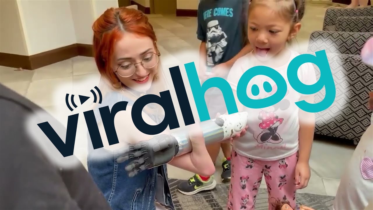 Prosthetic Demonstration for Limb Different Children || ViralHog