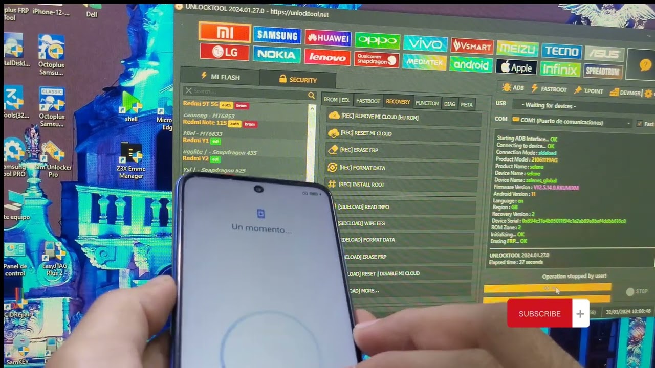 Quitar cuenta de Google Xiaomi Redmi 10 | Con Unlocktool [ Desbloqueo Frp Efectivo 2024  🔓✅️