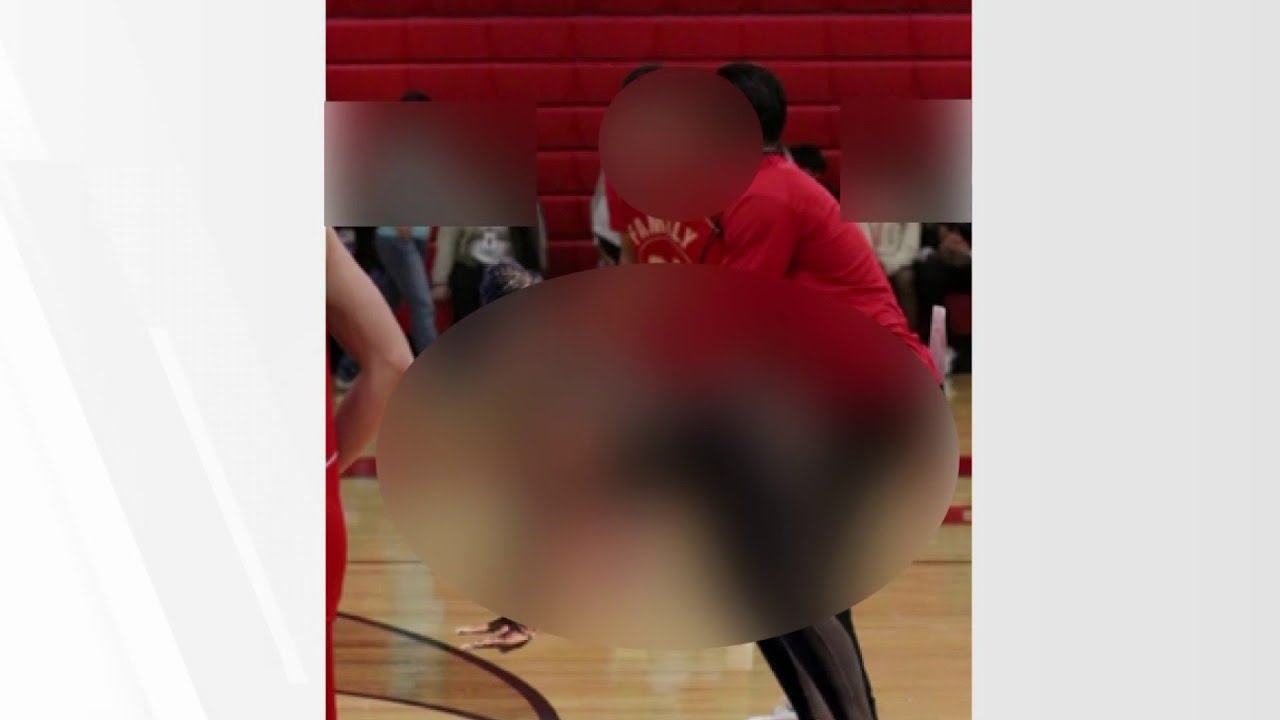 Altered photo of mother shown at her son's high school basketball game sparks chaos