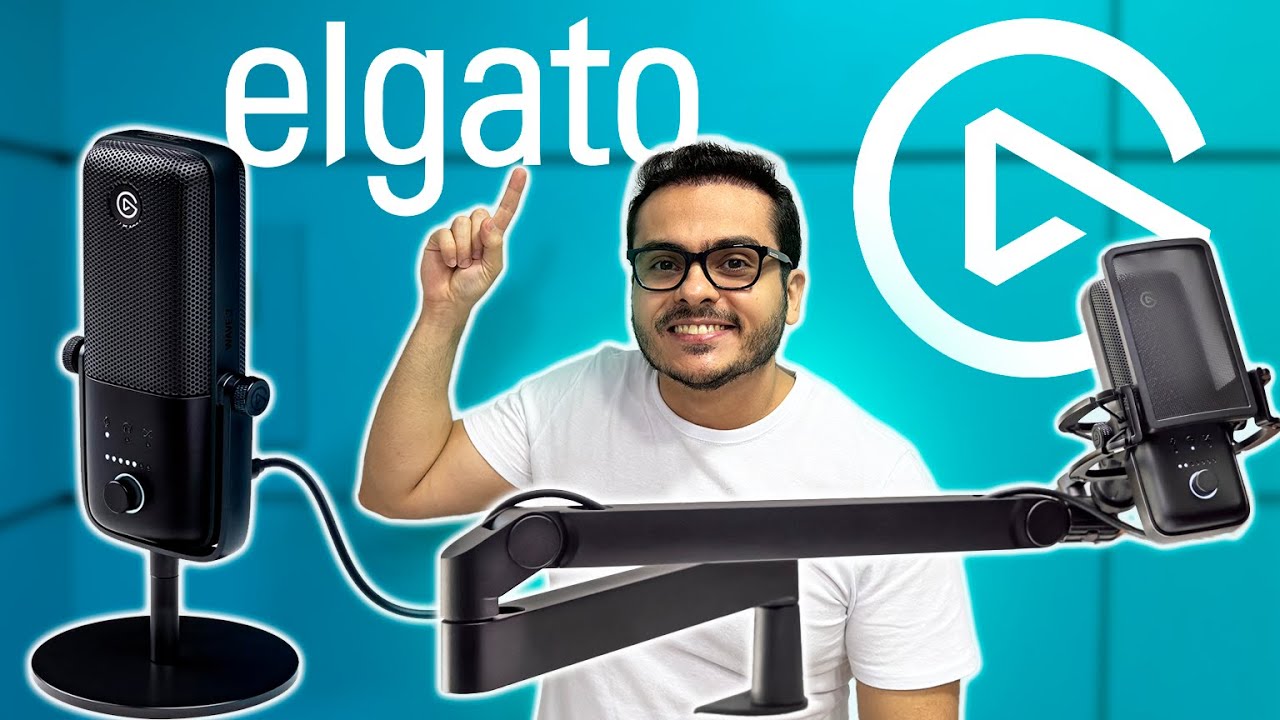 COMBO DE MICROFONE PROFISSIONAL E BRAÇO ARTICULADO DA ELGATO - WAVE 3 E WAVE MIC ARM