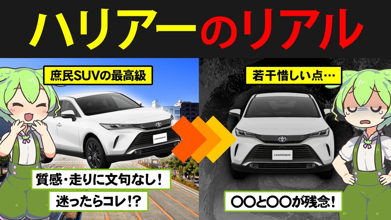 【SUVの最高峰⁉】ずんだもんがトヨタ・ハリアーを購入した理由