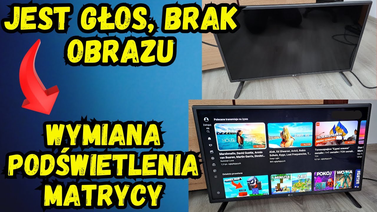 Brak obrazu w telewizorze, głos jest/Wymiana listw led w telewizorze LG/matrix backlight replacement