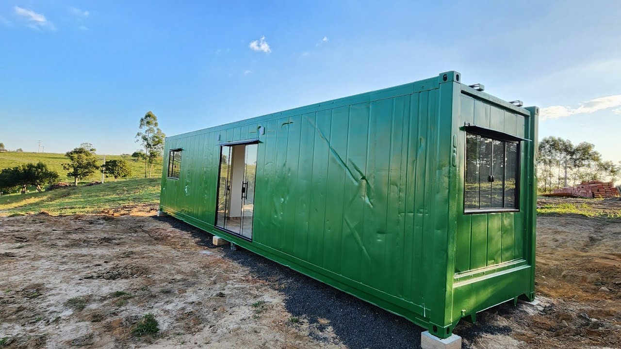 Casa container reefer 30m2, com dois quartos - Azul Containers